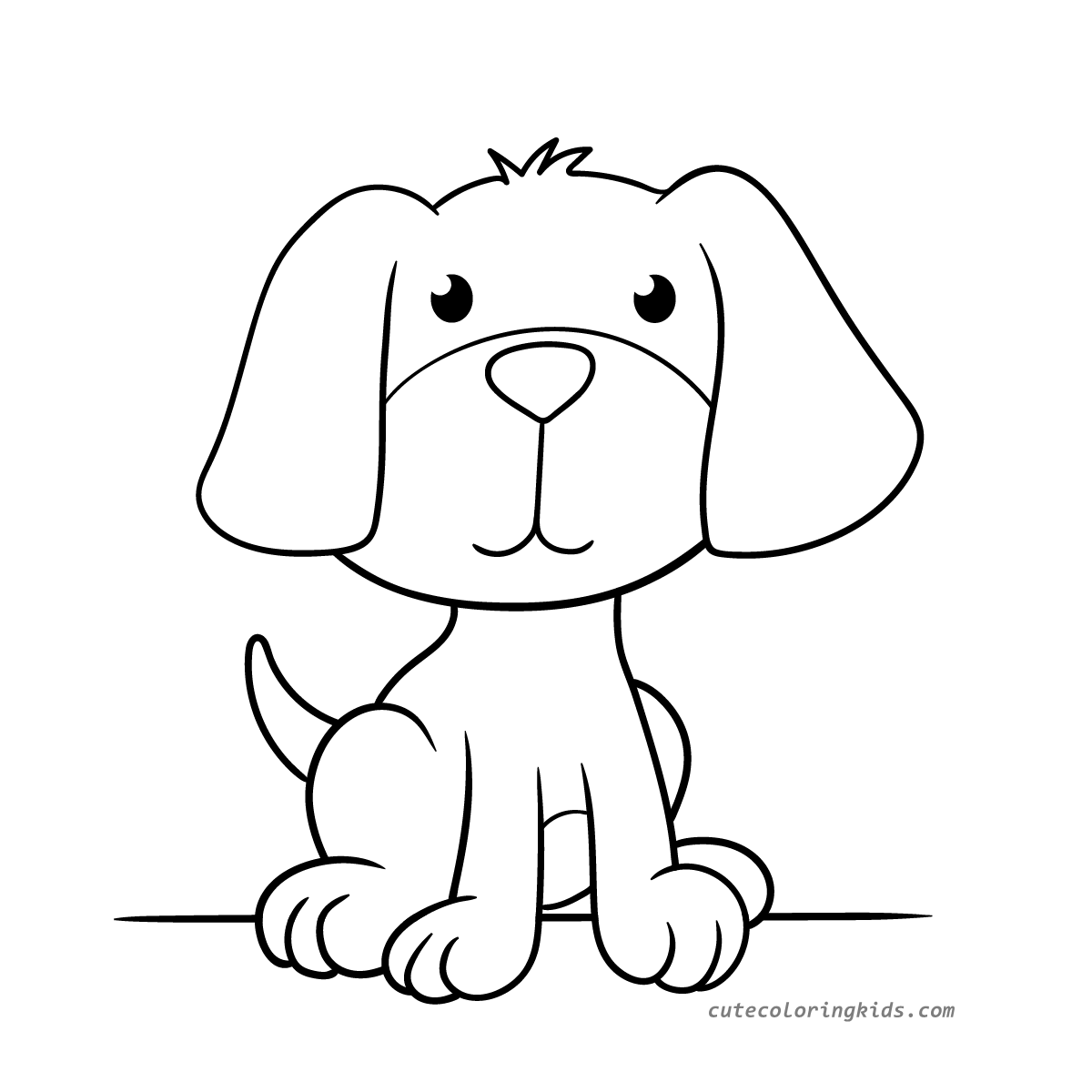 Adorable Puppy Ready for Your Creative Coloring Adventure!
