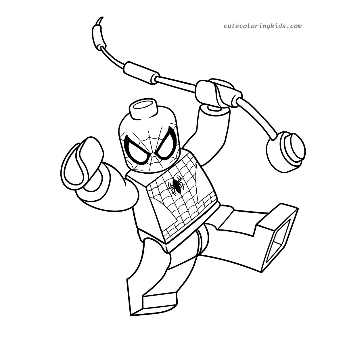 Amazing Spider-Man Lego Minifigure: A Fun Coloring Page Adventure