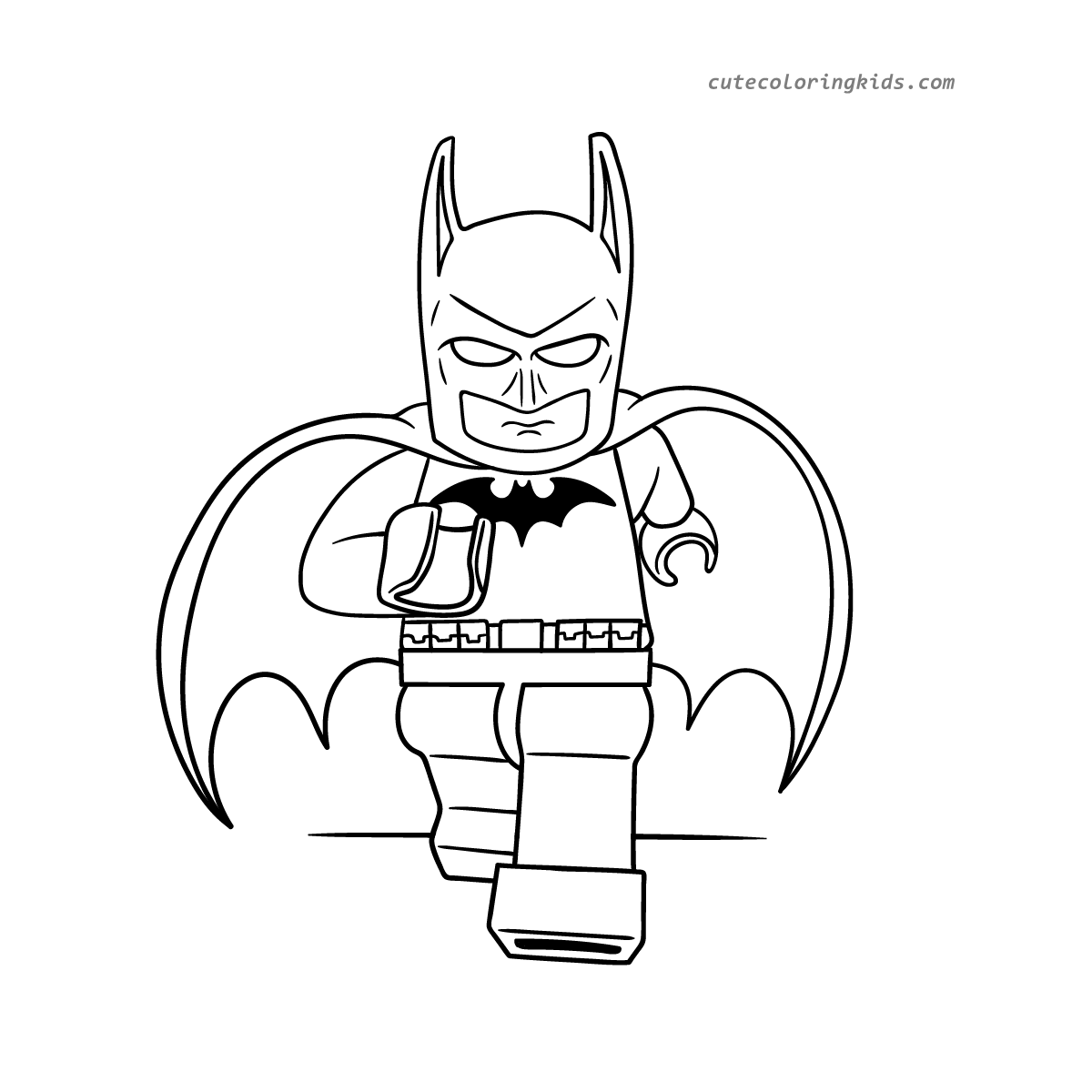 Lego Batman: Ready for Action! A Fun Coloring Page for Kids