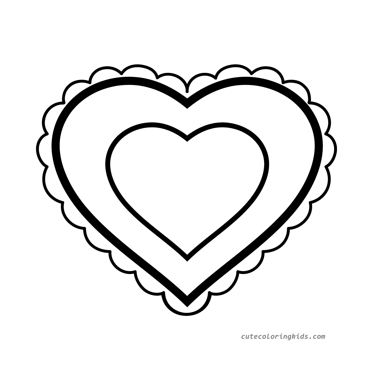 A Charming Double Heart: A Lovely Coloring Page for Valentine's Day