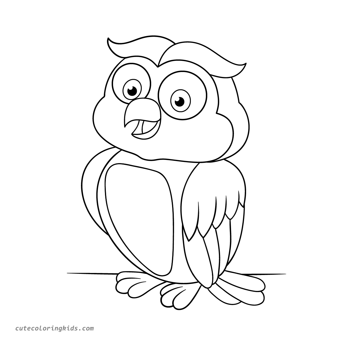 Adorable Wise Owl Ready for Your Creative Coloring Adventure!