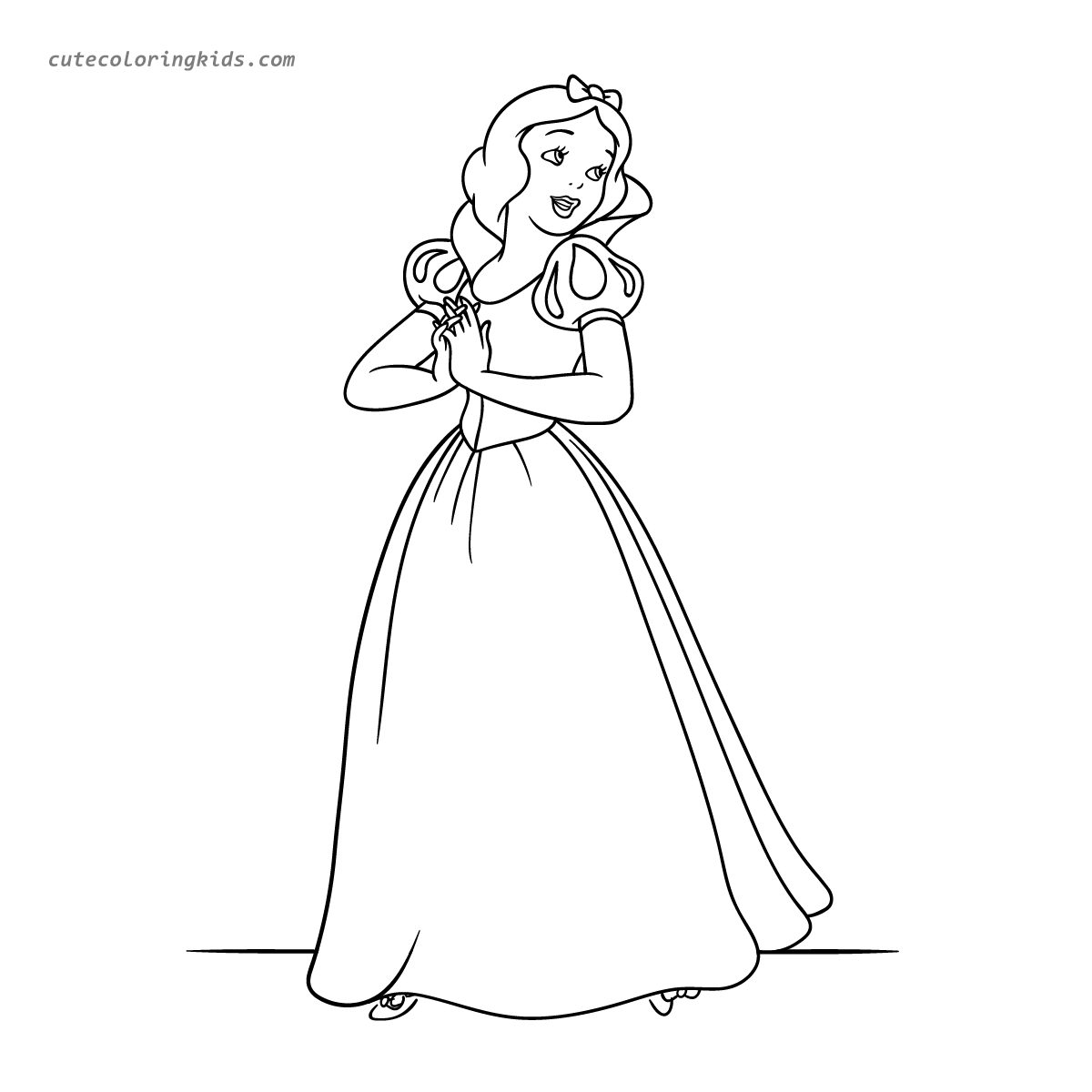 Charming Snow White: A Princess Ready for Your Coloring Creativity