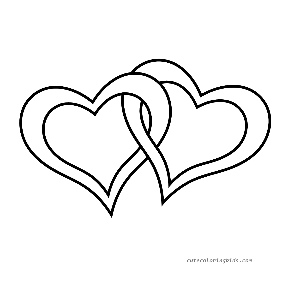 Intertwined Hearts: A Symbol of Unbreakable Love and Devotion Coloring Page