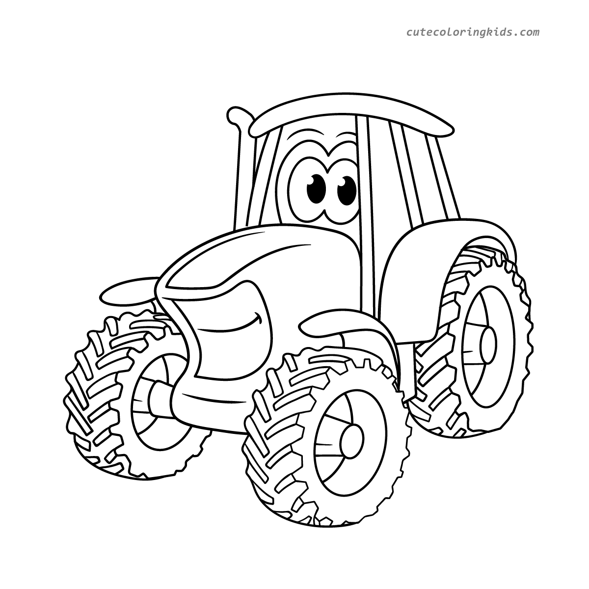 A Delightful Day on the Farm: Coloring a Friendly Tractor