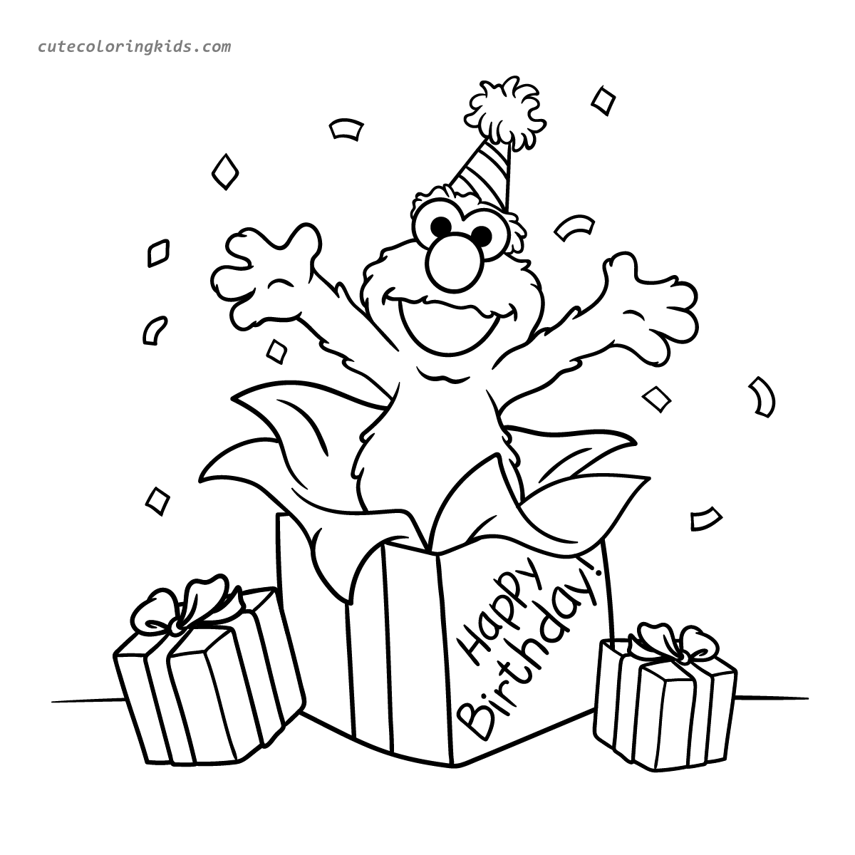 Elmo's Surprise Birthday Bash! A Fun-Filled Coloring Page Adventure
